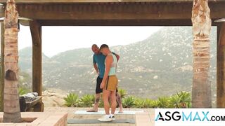 Pervy Yoga Instructor Blew Younger Jock Raw Hard