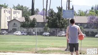 Ian gets plowed outdoors riding a massive straight dude’s hog