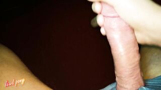 Massive veiny cock strokes to gay solo climax with deep moaning