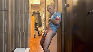 Soccer stud wrecked by his own power drill dildo