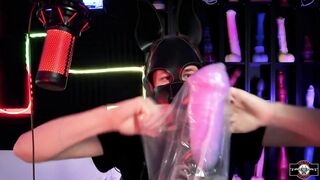 Twink pup destroys his tight hole with GLORIOUS fantasy dildo
