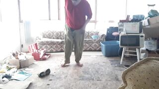 Hubby drowns wife’s panties and pants with gay piss