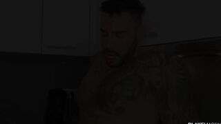 Viktor Rom brutal raws muscular hunk Max Romanos ass with thick cock