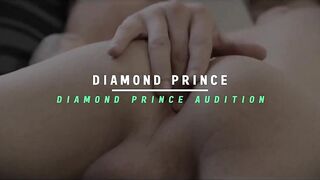 Diamond Prince jacking his uncut Latino teen dick until big cum splashes his smooth belly