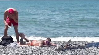 Falcon Al’s ass creampied twice on the beach cum drippin bareback