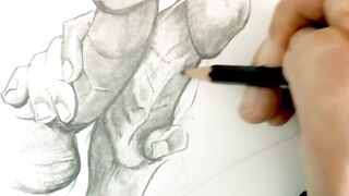 Cock2cock frottage art two dicks drawn big cocks rubbing raw
