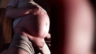Explosive Belly Inflation gay solo chubby huge kinky