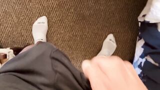 Big nut after 7 day buildup with thick cock thick load gay spit on cock