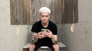 Glory hole slut takes strangers deep raw cumshots in his hungry throat 256