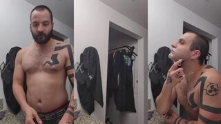 destroyed neckbeard shaving tutorial dante drackis thick hairy gay inked solo