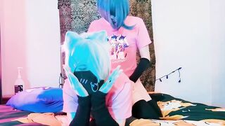 Femboy catboy takes every inch of big dick and loves it raw