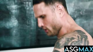 Gay muscle caught jerking off on camera leads to rough ass pounding