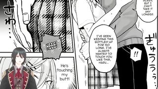 Kawaii weak ass inkya boy gets bred by alpha males