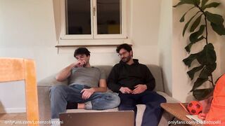 Straight buddy fingers my cock for the first time edging handjob gay best friends reality