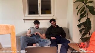 Straight buddy fingers my cock for the first time edging handjob gay best friends reality