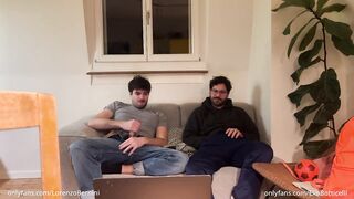 Straight buddy fingers my cock for the first time edging handjob gay best friends reality