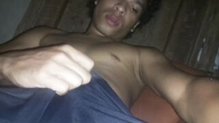 Moaning while I jack my thick cock till cum explodes in my mouth