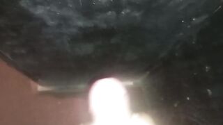 Moaning while I jack my thick cock till cum explodes in my mouth