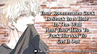Daddy Stuck Fucking His Roommate Raw Daddy Growls While Guy Whimpers Loud