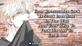 Daddy Stuck Fucking His Roommate Raw Daddy Growls While Guy Whimpers Loud