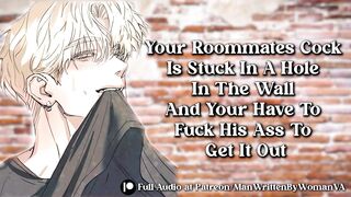 Daddy Stuck Fucking His Roommate Raw Daddy Growls While Guy Whimpers Loud
