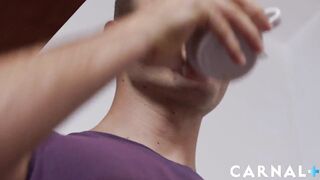 Cute twink Hugo destroyed by stepdad and friend raw breeding gangbang