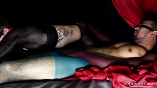 Levi Tucker Introduces Trey to Hot Sheer Tights Fetish Fun