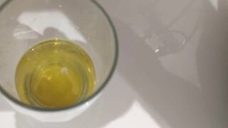 Piss cum and spit cocktails Hardcore gay piss pig destroys glass