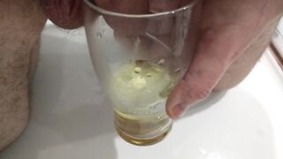Piss cum and spit cocktails Hardcore gay piss pig destroys glass