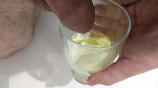 Piss cum and spit cocktails Hardcore gay piss pig destroys glass