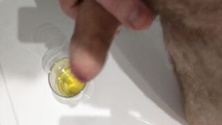 Piss cum and spit cocktails Hardcore gay piss pig destroys glass