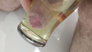 Piss cum and spit cocktails Hardcore gay piss pig destroys glass
