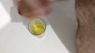 Piss cum and spit cocktails Hardcore gay piss pig destroys glass
