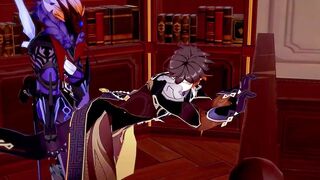 Tartaglia breeds Zhongli to climax in Genshin Impact Yaoi animation