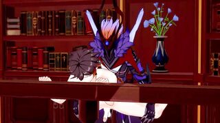Tartaglia breeds Zhongli to climax in Genshin Impact Yaoi animation