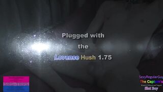 Gay tease edging plugged with Lovense butt plug denied orgasm alone