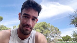 Latino dude stripped bare walking in public got nervous